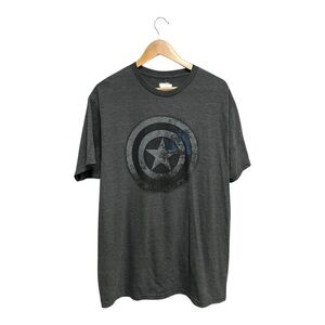Marvel Charcoal Grey Captain America Shield Graphic T-Shirt, XL